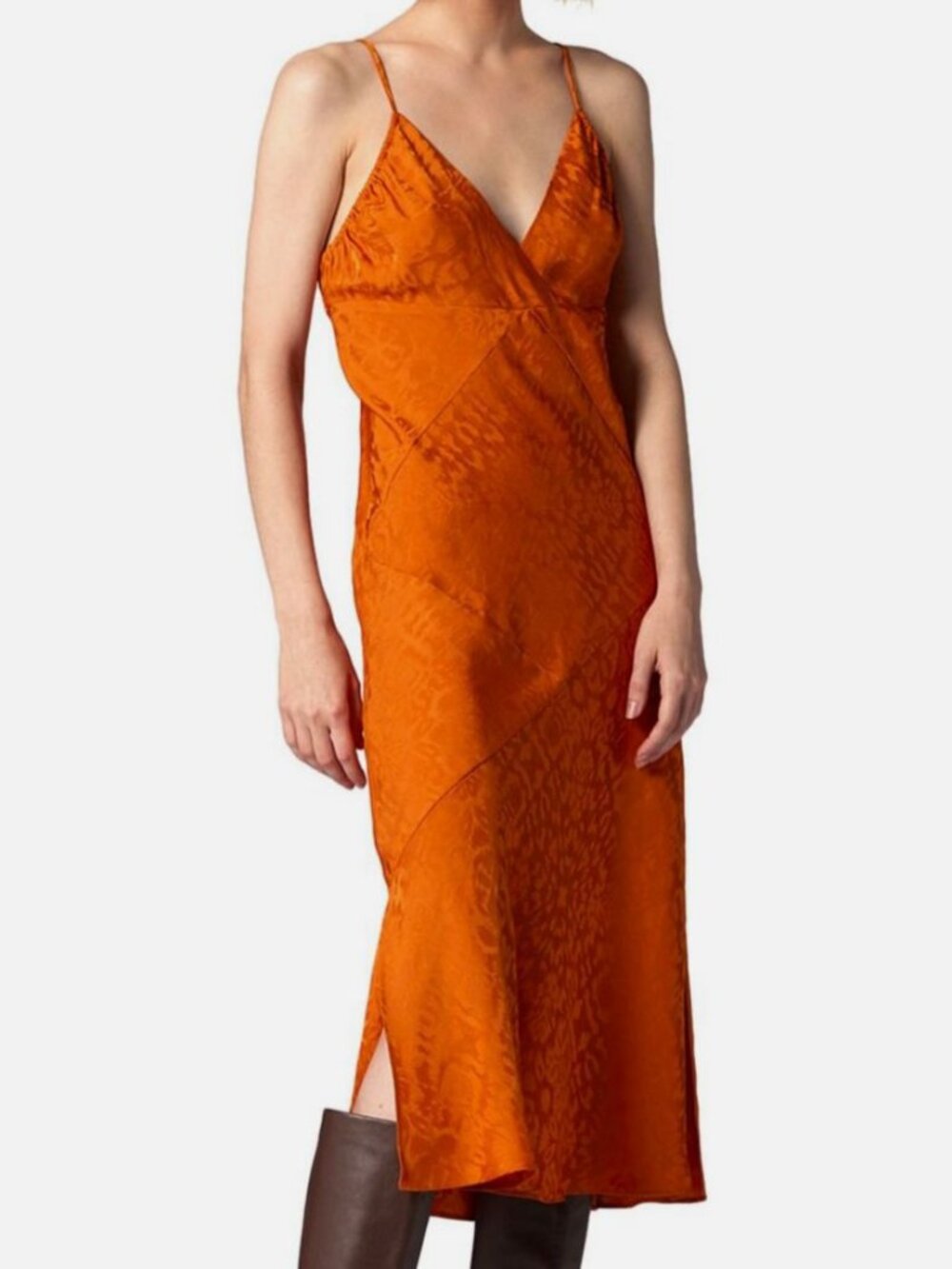 Equipment Womens' Orange Leo Dress Size 4